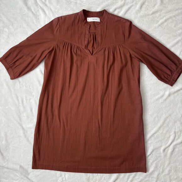 WVN Dress Womens Size Large V Neck Red Long Sleeve Above Knee Casual Spring - Picture 5 of 9